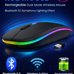 HP W10 Wireless RGB Rechargeable Mouse