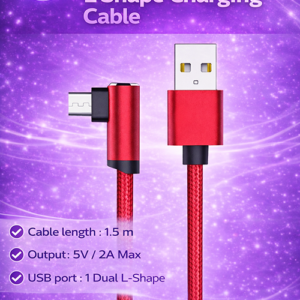 L-Shape Charging Cable for Android Phones