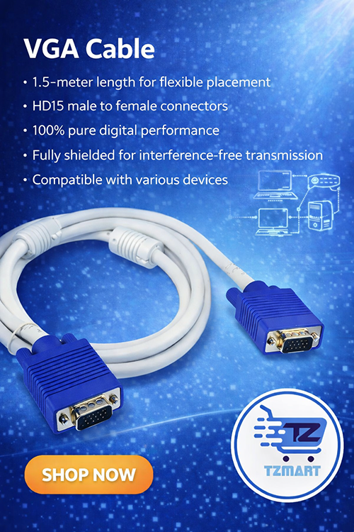 VGA Cable 1.5 Meter Male to Male